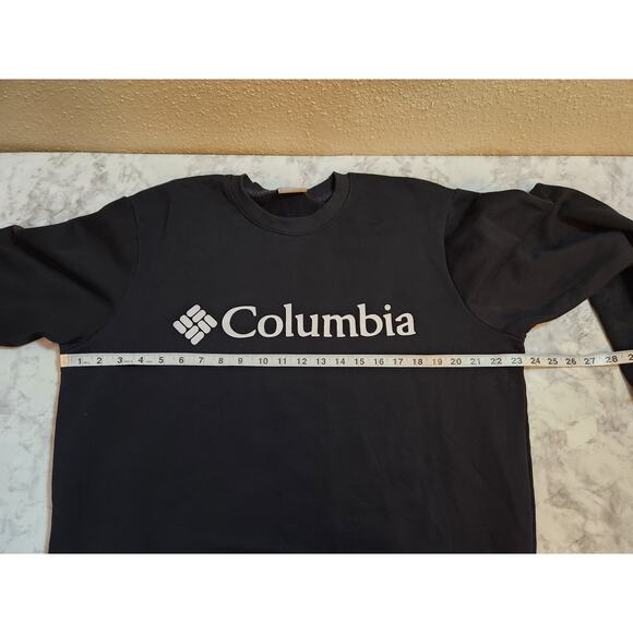 Columbia Men's Black Solid Crew Neck Long Sleeve Pullover Sweatshirt Size Medium - Picture 5 of 6